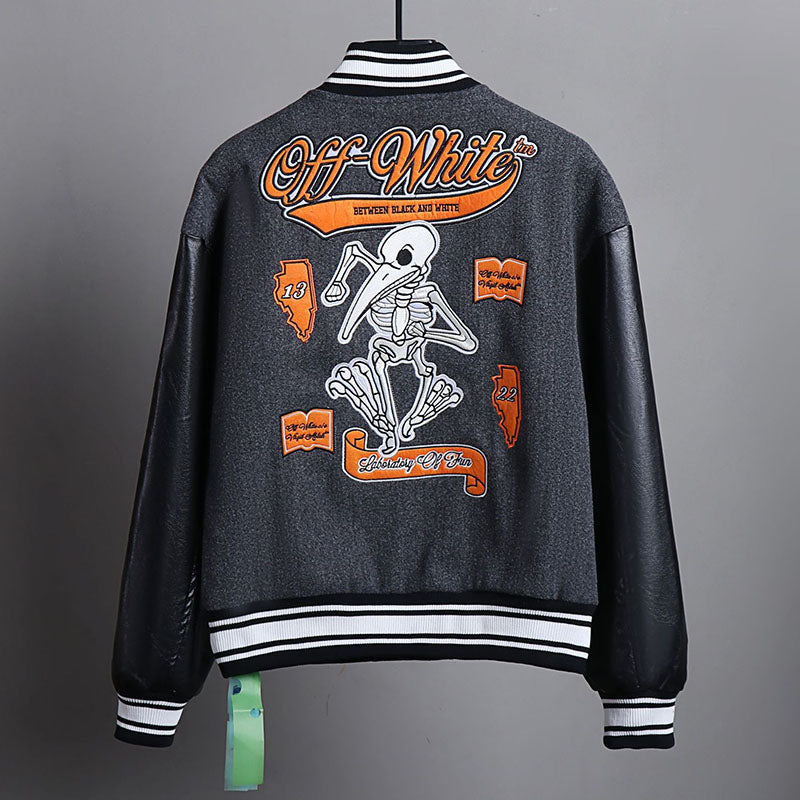 OFF WHITE Baseball Jacket – Oversized Urban Essential