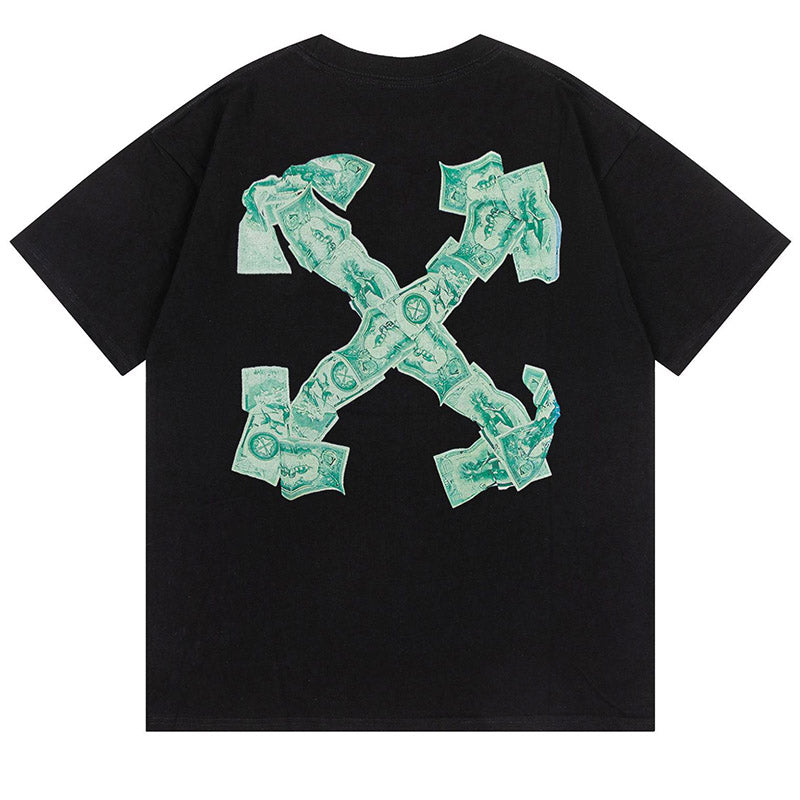 Off-White Cash Arrow T-Shirt — Apricot / Black / White