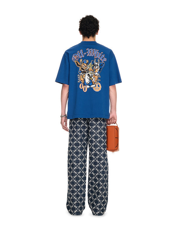 Off-White Gang Skate T-Shirt — Blue / Black / Grey / White