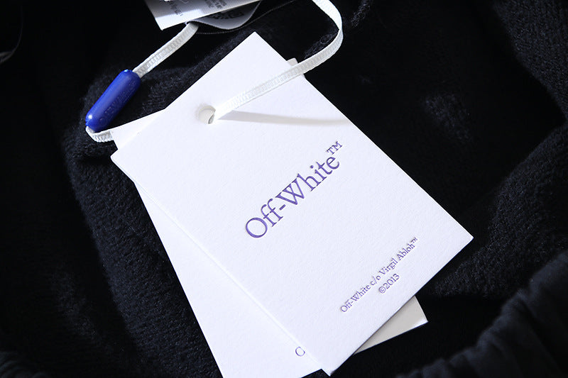 OFF-WHITE "Caravaggio Angel" Renaissance Graphic Cotton Sweatshorts