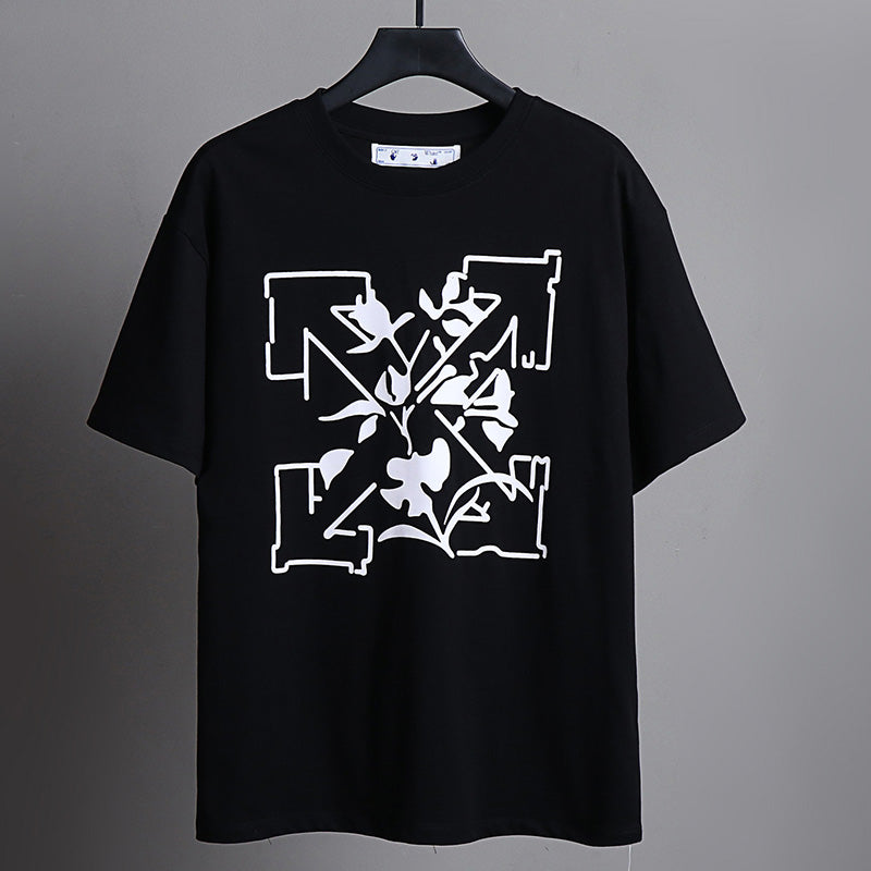 OFF-WHITE Floral Arrow Outline Graphic T-Shirt