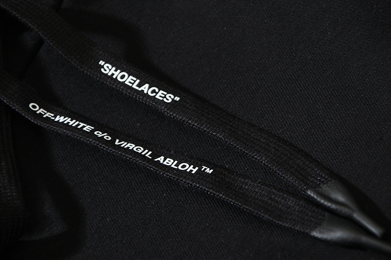 OFF WHITE Graffiti Script Logo Hoodie – Black & White